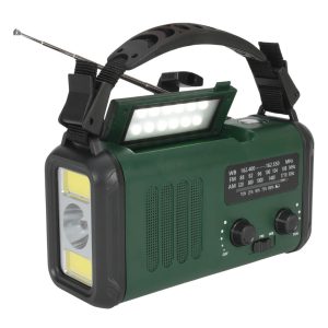 Nødradio FM Pro 10.000mAh – Håndsving – Solcelle