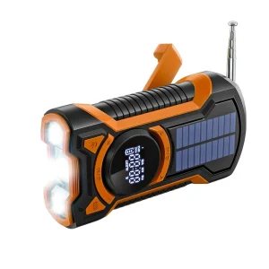 Just In Case Nødradio m. Bluetooth & PowerBank – 5000 mAh – Sort / Orange