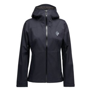 Regnjakke til dame – Black Diamond Fineline Stretch Rain Shell – Sort