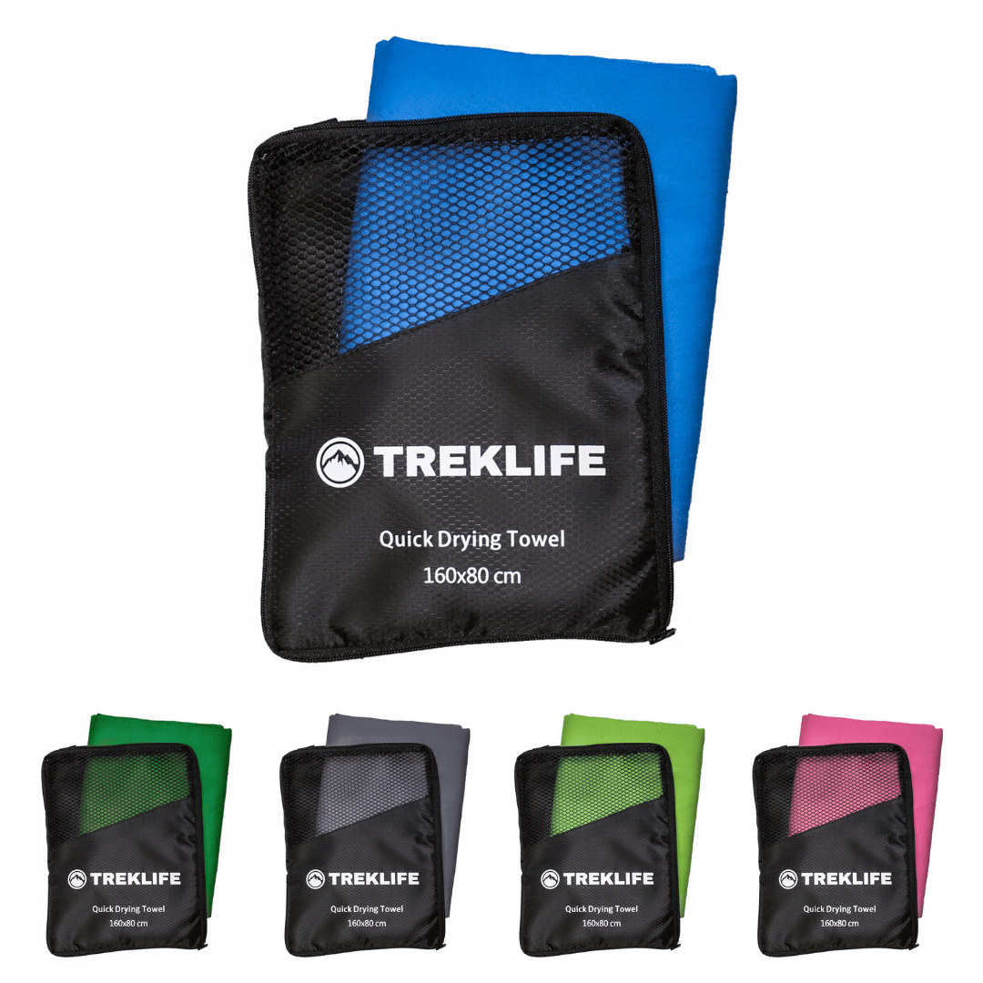 Hurtigtørrende microfiber håndklæde – 160×80 cm – Treklife - Billede 2