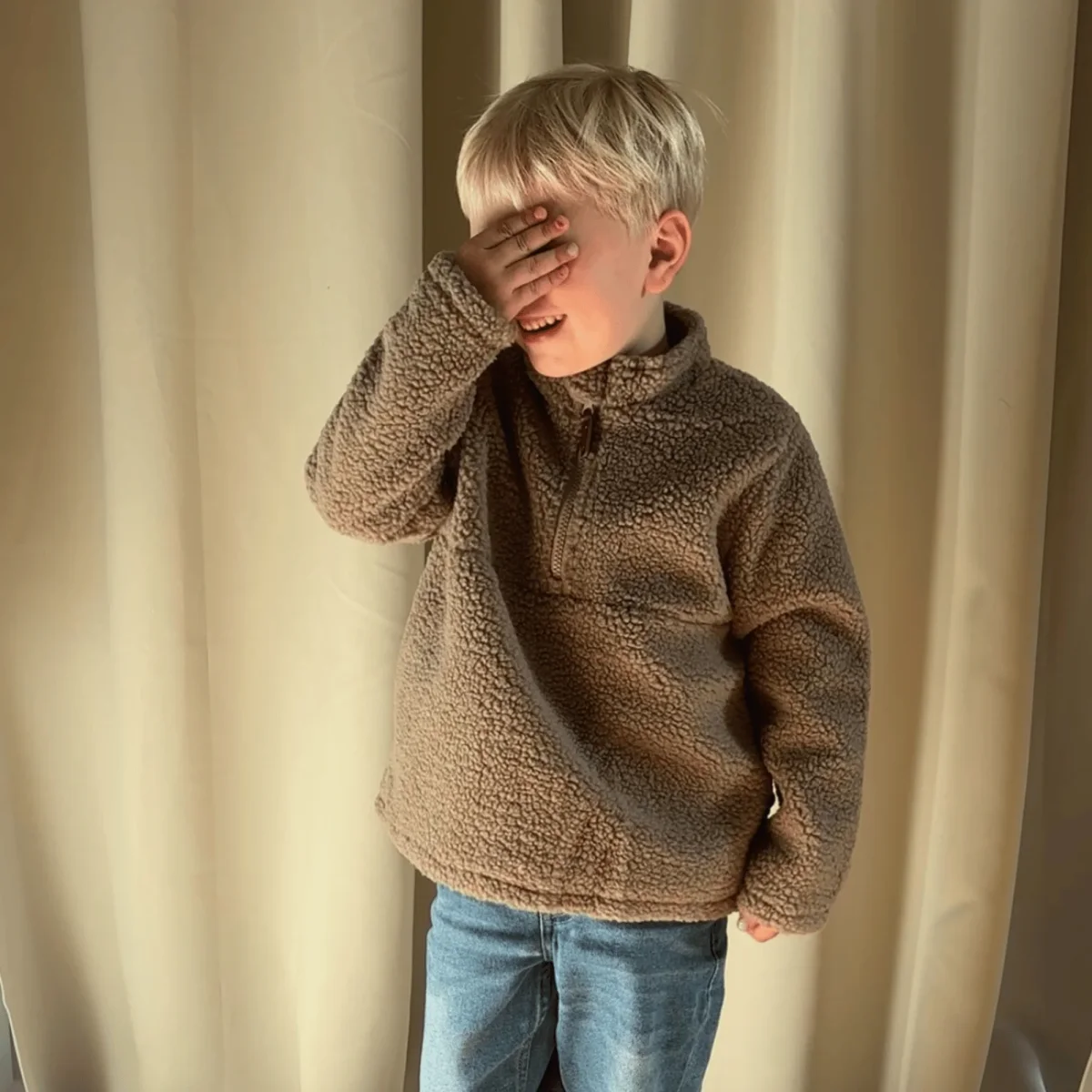 Folke Teddy Fleece Jakke - Truffle Beige